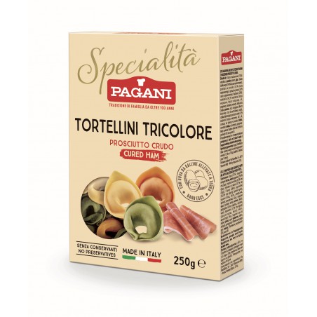 Tortellini Tricolore prosciutto crudo - 250 g