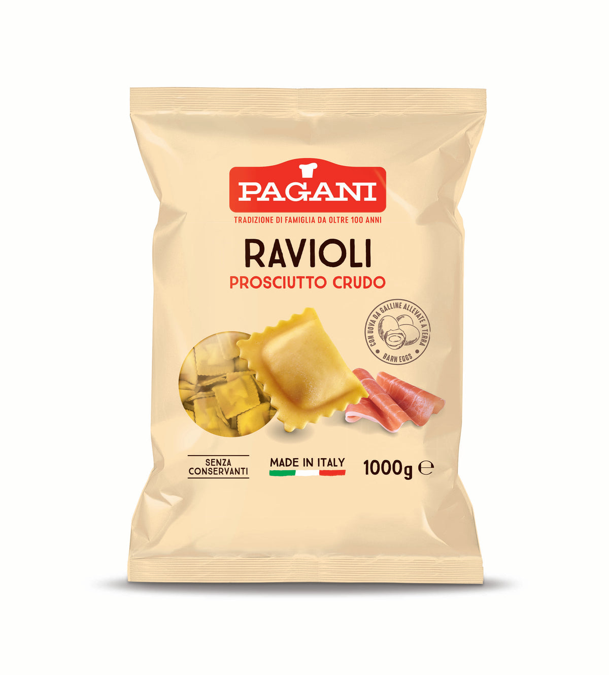 Ravioli prosciutto crudo - 1000 g