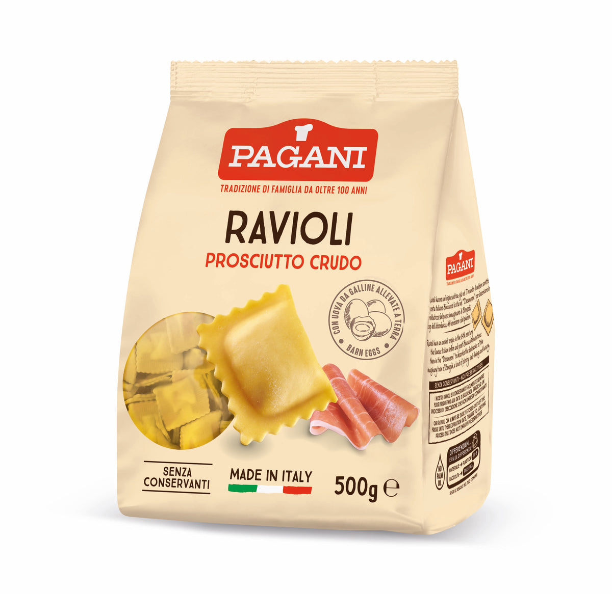 Ravioli prosciutto crudo - 500 g